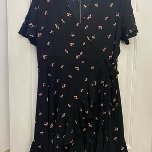 Dress XL xhilaration black with cherries 🍒